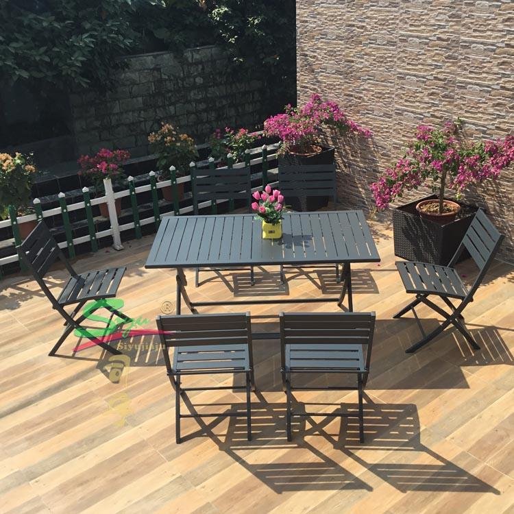 siyu furniture outdoor patio furniture hotel use dining table set 3
