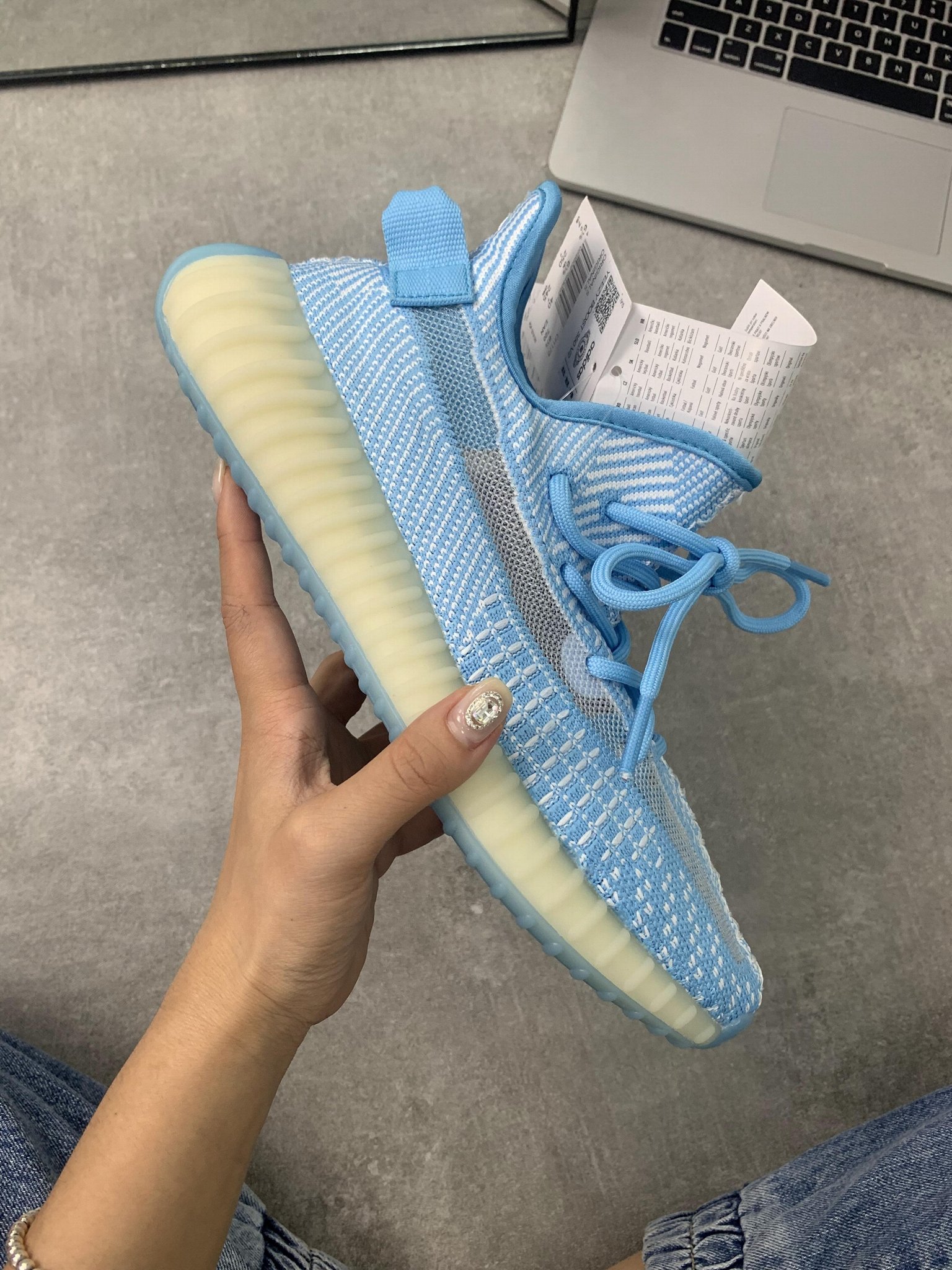 2019 New Shoes Yeezy 350 Boost V2 Blue sky stars pink colour (China ...
