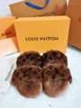 New LV Wool Slippers Lv hourse slippers Lv heel shoes 