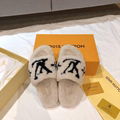 New LV Wool Slippers Lv hourse slippers Lv heel shoes 