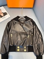  2021 New BALMAIN Leather Biker Jacket  women leather jacket 