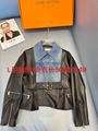  2021 New BALMAIN Leather Biker Jacket  women leather jacket 