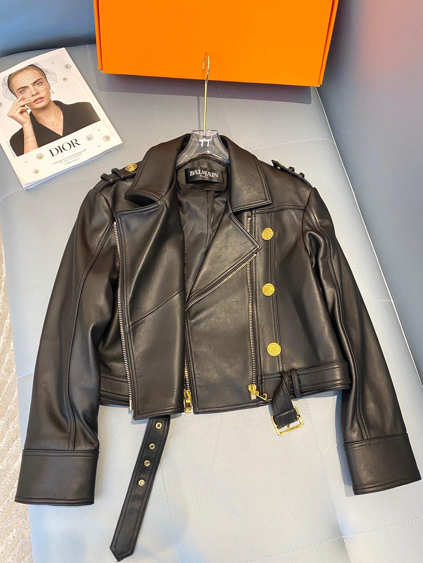 2021 New BALMAIN Leather Biker Jacket women leather jacket - balmain (China  Trading Company) - Leather & Fur - Apparel & Fashion Products -