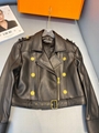  2021 New BALMAIN Leather Biker Jacket  women leather jacket 