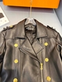  2021 New BALMAIN Leather Biker Jacket  women leather jacket 