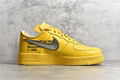 New Style Air Force 1 x OFF White University Gold DD1876 700 