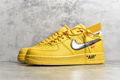 New Style Air Force 1 x OFF White University Gold DD1876 700 