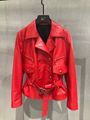 2021 New YSL Leather Biker Jacket women leather jacket FUR COAT