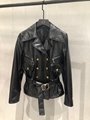 2021 New YSL Leather Biker Jacket women leather jacket FUR COAT