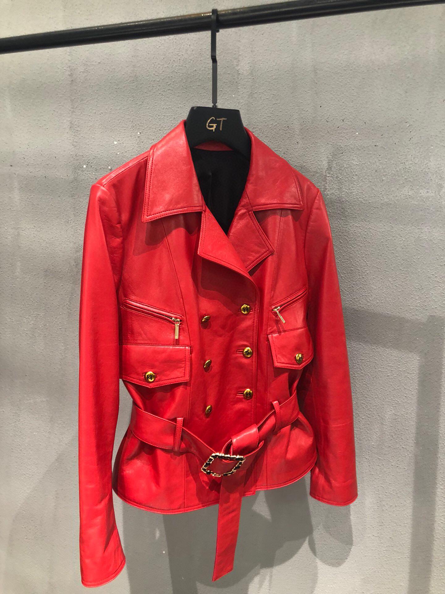 2021 New     Leather Biker Jacket women leather jacket FUR COAT 8