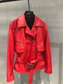 2021 New YSL Leather Biker Jacket women leather jacket FUR COAT