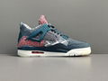 New Air Jordan 4 Retro SE＂Deep Ocean＂shoes God version: aj4 blue and white   