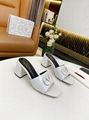 2022 fashion design  woman slippers leather flat Wholesale slip-on sandals heel  12