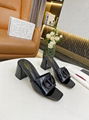 2022 fashion design  woman slippers leather flat Wholesale slip-on sandals heel 