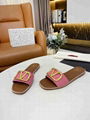 2022 fashion design  woman slippers leather flat Wholesale slip-on sandals heel 