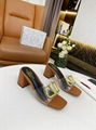 2022 fashion design  woman slippers leather flat Wholesale slip-on sandals heel 