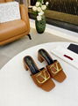 2022 fashion design  woman slippers leather flat Wholesale slip-on sandals heel 