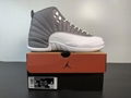 2022 top Air jordan 12 "stealth" white grey style No.: ct8013-015 size 40-47.5