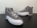 2022 top Air jordan 12 "stealth" white grey style No.: ct8013-015 size 40-47.5