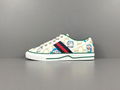 2022 new Beige doraemon GUCCl Gucci Tennis 1977 series collision color sneakers 