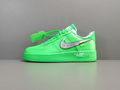 top quality Off-white X Nike Air Force 1 Low "Green sport shoes