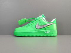 top quality Off-white X      Air Force 1 Low "Green sport shoes