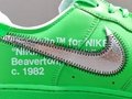 top quality Off-white X      Air Force 1 Low "Green sport shoes 2