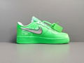 top quality Off-white X      Air Force 1 Low "Green sport shoes 9