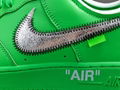 top quality Off-white X Nike Air Force 1 Low "Green sport shoes