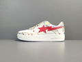 Color splash-ink Bape SK8 Sta fashion classic low top fashion shoe custom patent