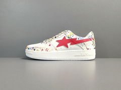 Color splash-ink Bape SK8 Sta fashion classic low top fashion shoe custom patent