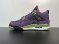 2022 new Air Jordan AJ4 Retro"Canyon Purple" Suede Clown men shoes women shoes 12