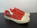            vintage canvas white red low top size 35-44 plus one size larger 10