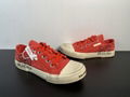            vintage canvas white red low top size 35-44 plus one size larger 12