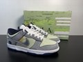 2022      Union LA X      Dunk Low Grey and green stitching joint casual board s