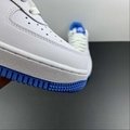      AIR FORCE 1  WHITE BLUE low-top casual  shoes DR9867-101    8