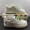      AIR FORCE 1 BEIGE /YELLOW GREEN Low top casual shoe NA2022-006 1