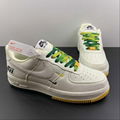 NIKE AIR FORCE 1 BEIGE /YELLOW GREEN Low top casual shoe NA2022-006