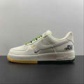 NIKE AIR FORCE 1 BEIGE /YELLOW GREEN Low top casual shoe NA2022-006