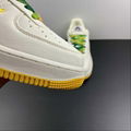 NIKE AIR FORCE 1 BEIGE /YELLOW GREEN Low top casual shoe NA2022-006