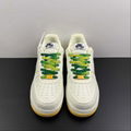 NIKE AIR FORCE 1 BEIGE /YELLOW GREEN Low top casual shoe NA2022-006