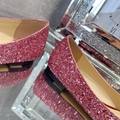 2022 new             shoes  Bridal Pumps shoes Cheap Crystal Wedding Shoes Pumps 2