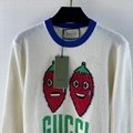 Gucc* Knit sweater fitted version design breathable and comfortable upper body s