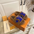 2022 lv shoes LV new winter cotton slippers female style high version 35-41 size