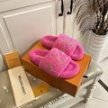 2022 lv shoes LV new winter cotton slippers female style high version 35-41 size
