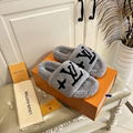 2022 lv shoes LV new winter cotton slippers female style high version 35-41 size