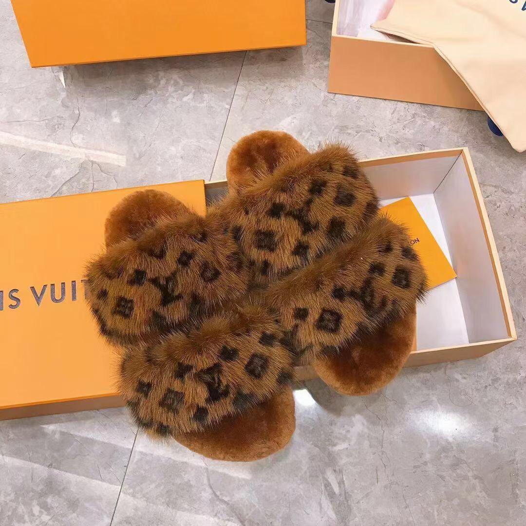 2022     inter  new mink slippers for women 35-40 size 4 color optional 5