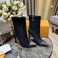 LV2022 winter new ankle boots women's shoes heel height 10cm 35-41 size (34.42 c