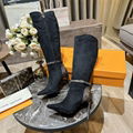 LV2022 winter new boots women's shoes heel high 10cm 35-41 size (34.42 custom do