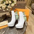 2022    inter new ankle boots leather women's shoes heel height 10.5cm 35-41  10
